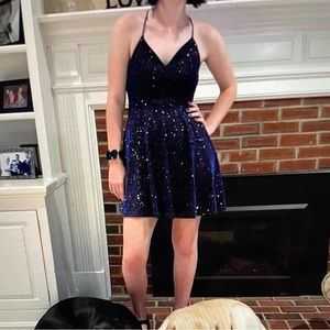 Windsor deep purple sparkle mini dress